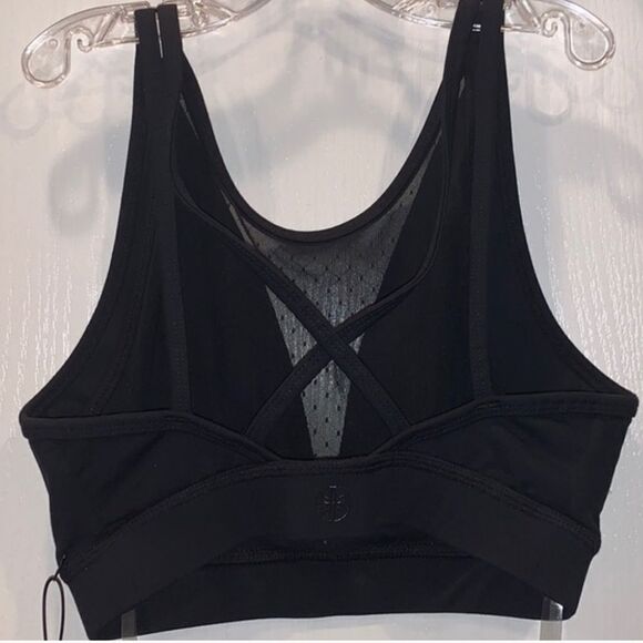 New GAIAM BLEEKER HIGH NECK BRA W/DOT MESH (solid - Picture 4 of 8